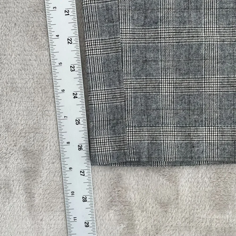Banana Republic Plaid Grayson Pants Men 34x27‎ (Tag 33) Grey Slim Tapered Fit